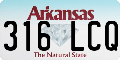 AR license plate 316LCQ
