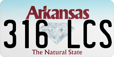 AR license plate 316LCS