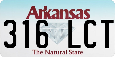 AR license plate 316LCT