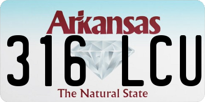 AR license plate 316LCU