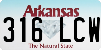 AR license plate 316LCW