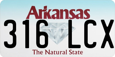 AR license plate 316LCX