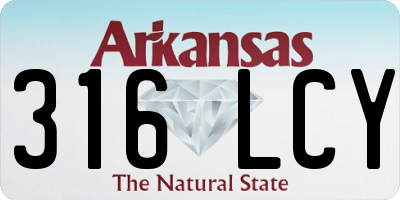 AR license plate 316LCY