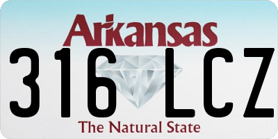 AR license plate 316LCZ