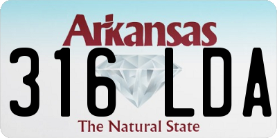AR license plate 316LDA