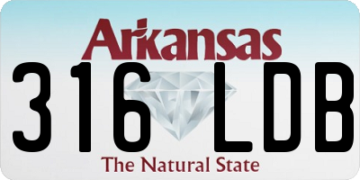 AR license plate 316LDB