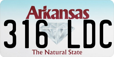 AR license plate 316LDC
