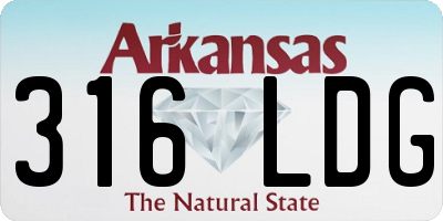 AR license plate 316LDG