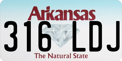 AR license plate 316LDJ