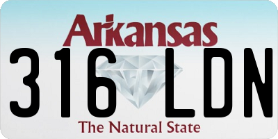 AR license plate 316LDN