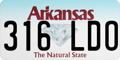 AR license plate 316LDO