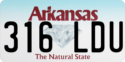 AR license plate 316LDU