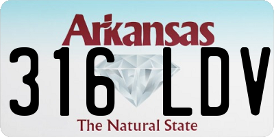 AR license plate 316LDV