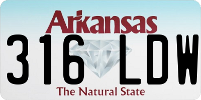 AR license plate 316LDW