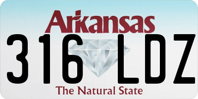 AR license plate 316LDZ