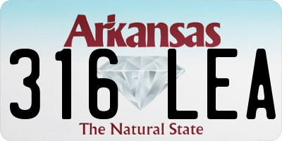 AR license plate 316LEA
