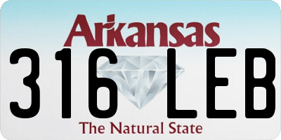 AR license plate 316LEB