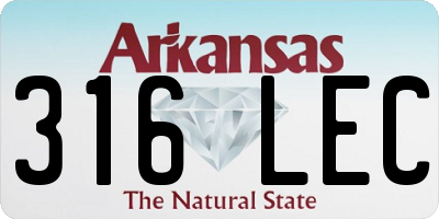 AR license plate 316LEC