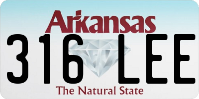 AR license plate 316LEE
