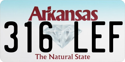 AR license plate 316LEF
