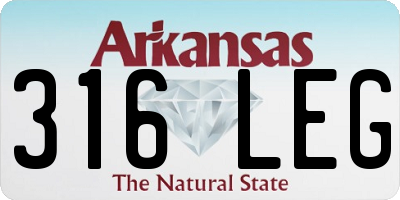 AR license plate 316LEG