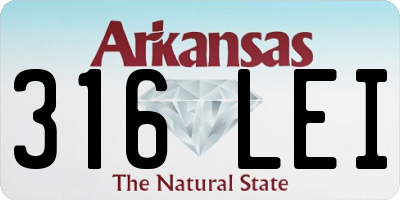 AR license plate 316LEI