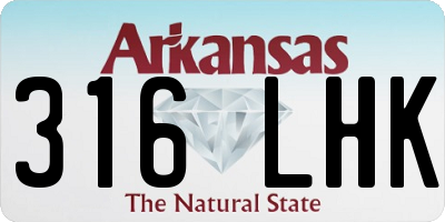 AR license plate 316LHK