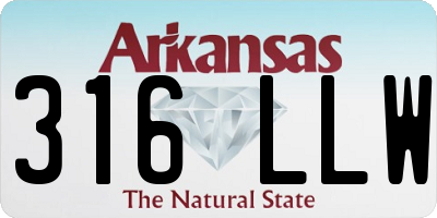 AR license plate 316LLW
