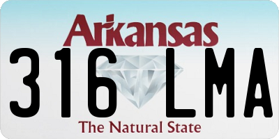 AR license plate 316LMA