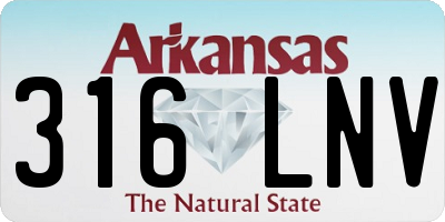 AR license plate 316LNV