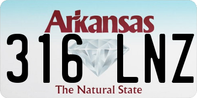 AR license plate 316LNZ