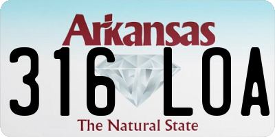AR license plate 316LOA