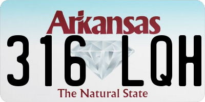 AR license plate 316LQH