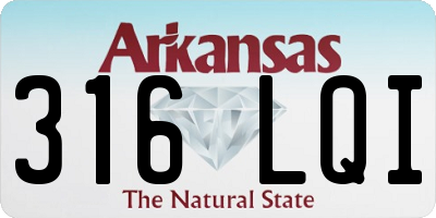 AR license plate 316LQI