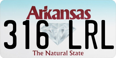 AR license plate 316LRL