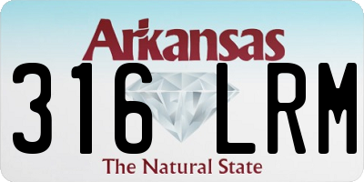 AR license plate 316LRM