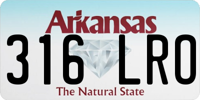AR license plate 316LRO