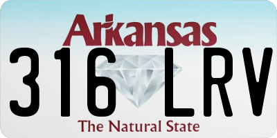 AR license plate 316LRV
