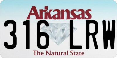 AR license plate 316LRW