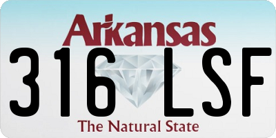 AR license plate 316LSF