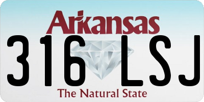 AR license plate 316LSJ