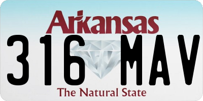 AR license plate 316MAV