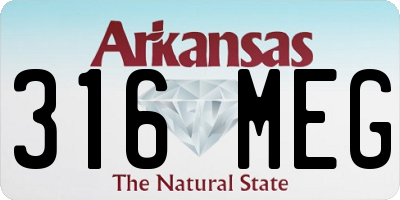 AR license plate 316MEG