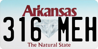AR license plate 316MEH
