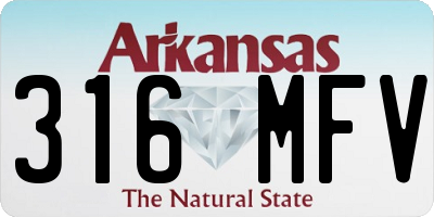 AR license plate 316MFV