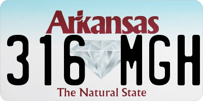 AR license plate 316MGH