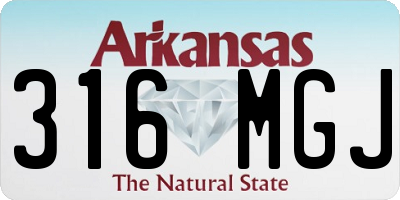 AR license plate 316MGJ