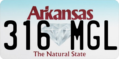 AR license plate 316MGL