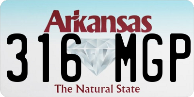 AR license plate 316MGP