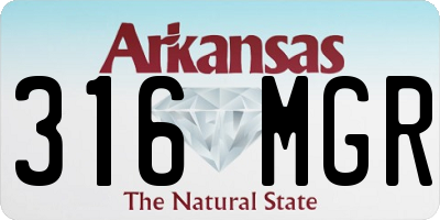 AR license plate 316MGR